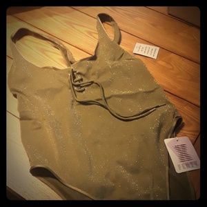 Savage X Fenty Rihanna army green glitter bodysuit